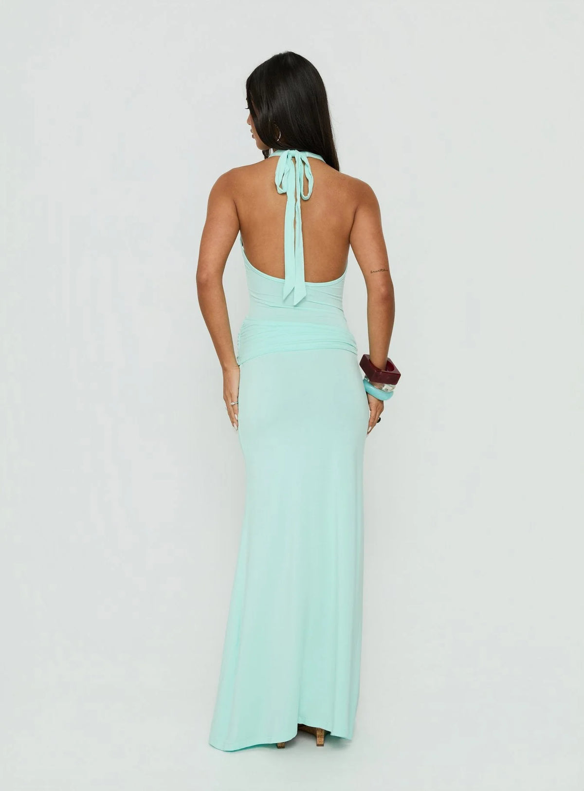 So Major Draped A-line Maxi Dress | Blue