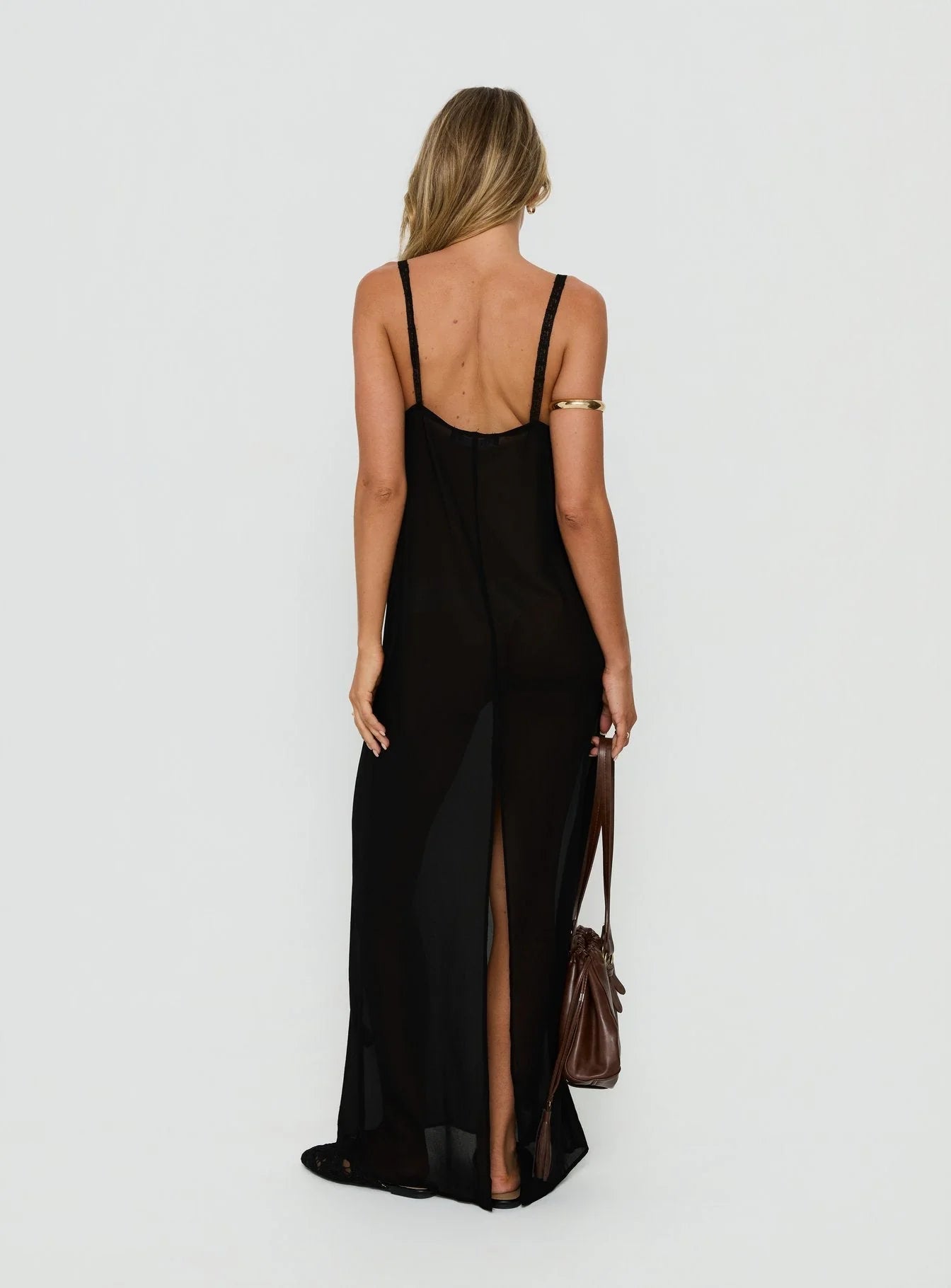 Lioness Glacial Sheer Maxi | Noir