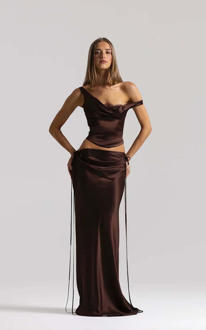 Natalie Rolt Posy Top & Evelyn Skirt | Espresso
