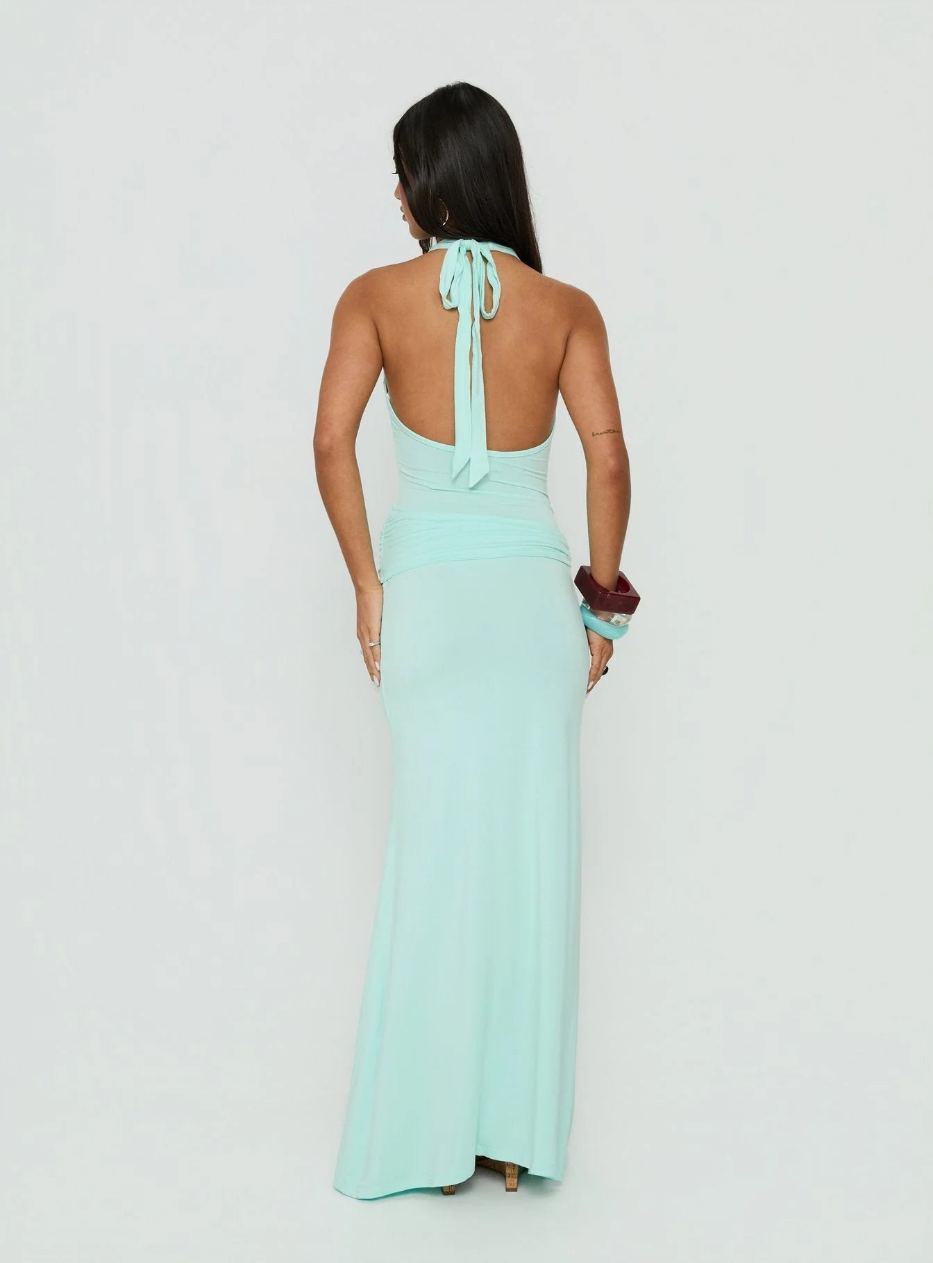 So Major Draped A-line Maxi Dress | Blue