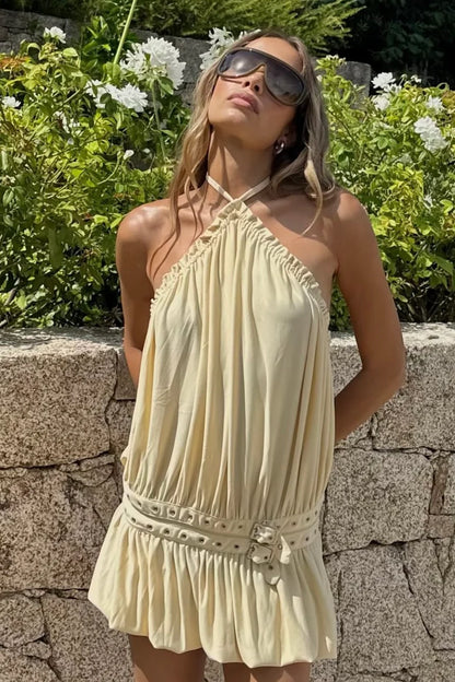 With Jean Magnol Dress | Yellow