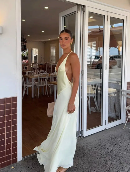 Sneaky Link X Jaz Handmade V Neck Maxi | Butter