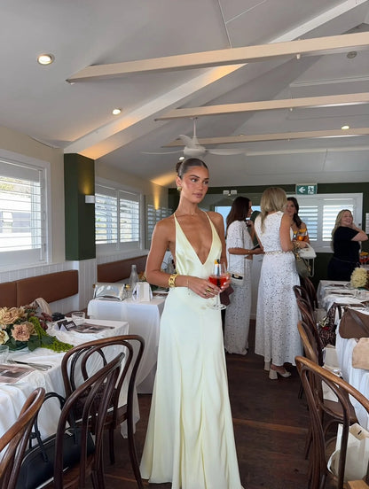 Sneaky Link X Jaz Handmade V Neck Maxi | Butter