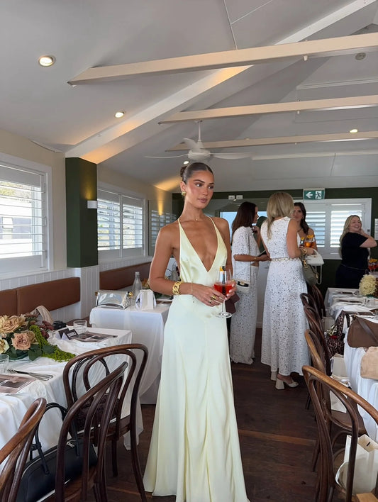 Sneaky Link X Jaz Handmade V Neck Maxi | Butter