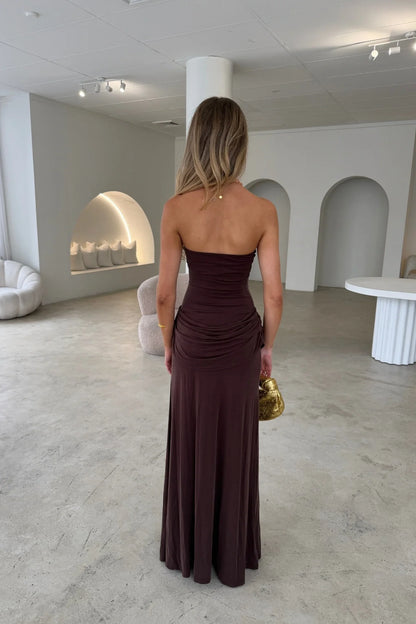 Sneaky Link Bianca Strapless Maxi | Chocolate