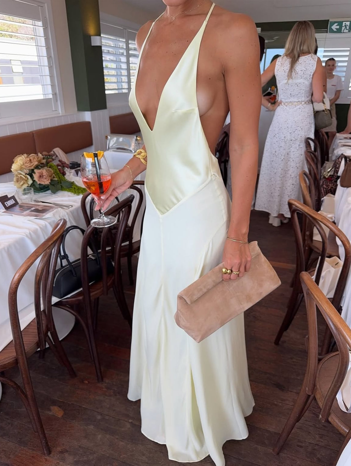 Sneaky Link X Jaz Handmade V Neck Maxi | Butter