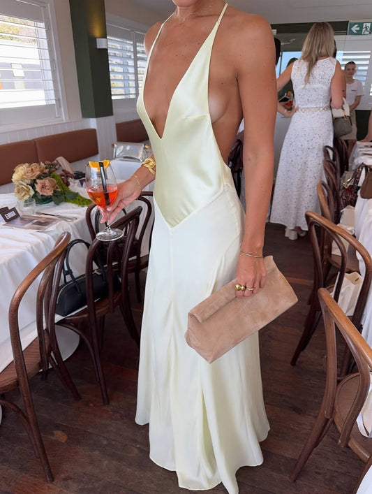 Sneaky Link X Jaz Handmade V Neck Maxi | Butter