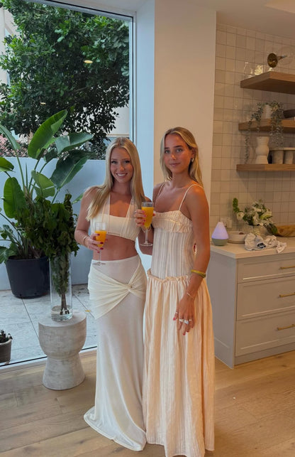 Jacinda Waist Drop Dress | Cream