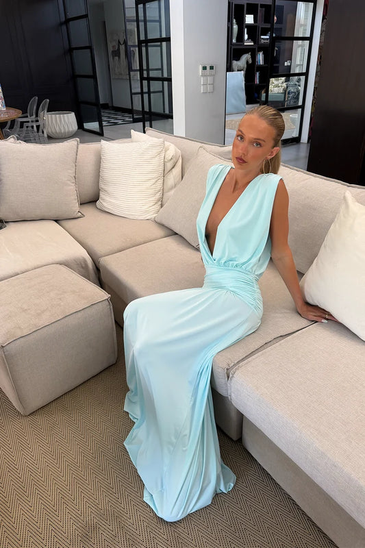 HNTR The Label Esme Gown | Aqua