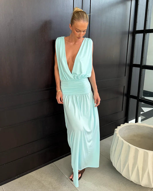 HNTR The Label Esme Gown | Aqua