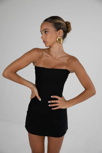 HNTR The Label Aura Linen Set | Black