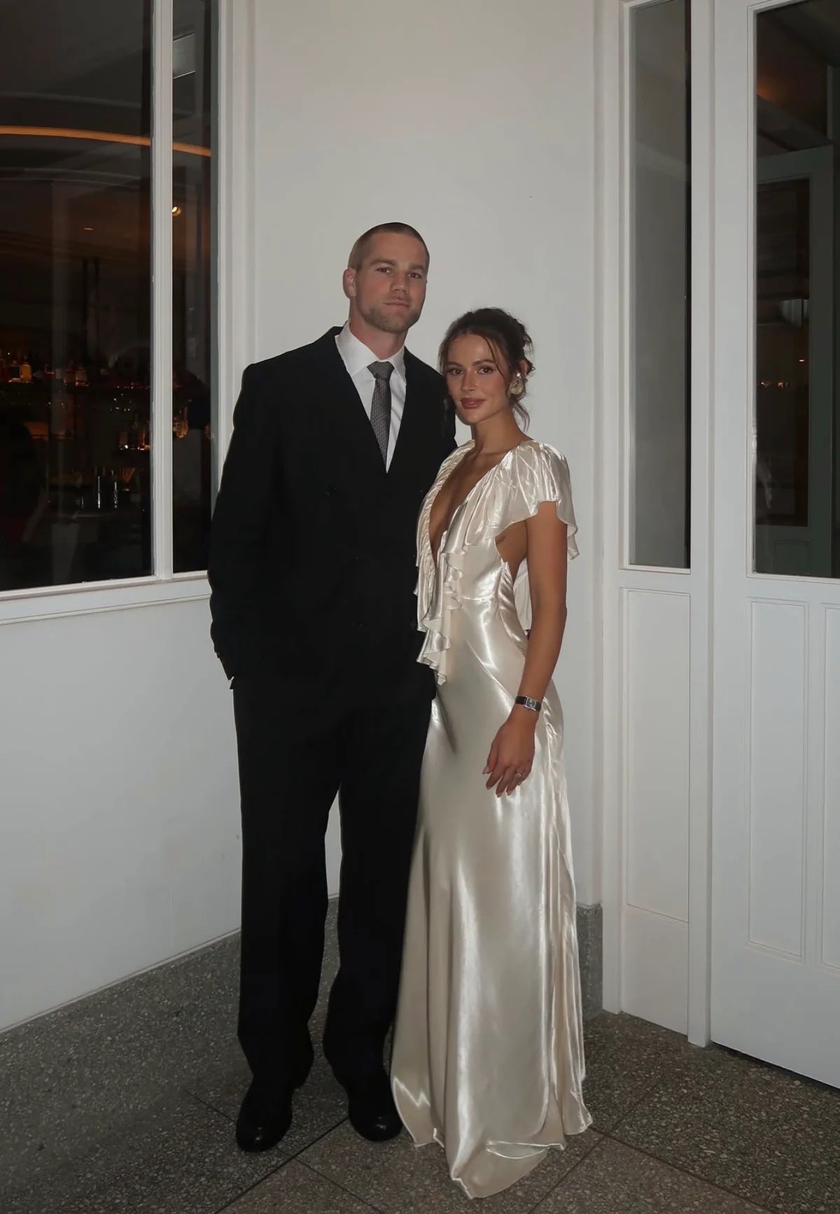 Ance Gria Clover Gown | Satin Cream