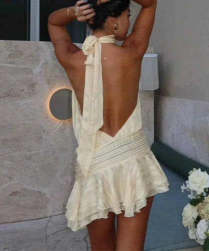 Willow Chiffon Mini Dress | Yellow