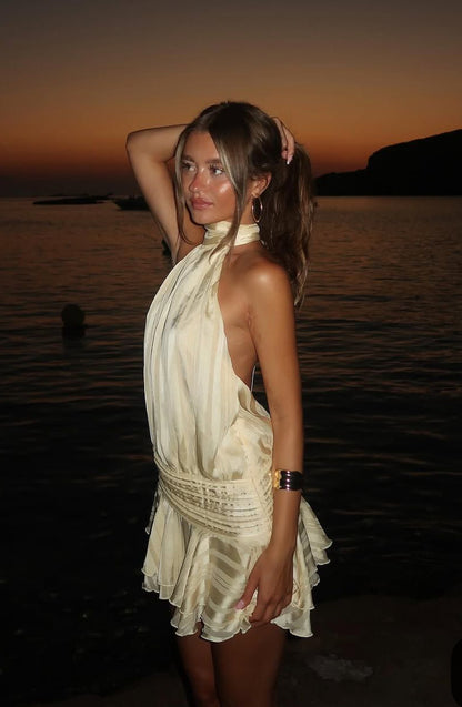 Willow Chiffon Mini Dress | Yellow