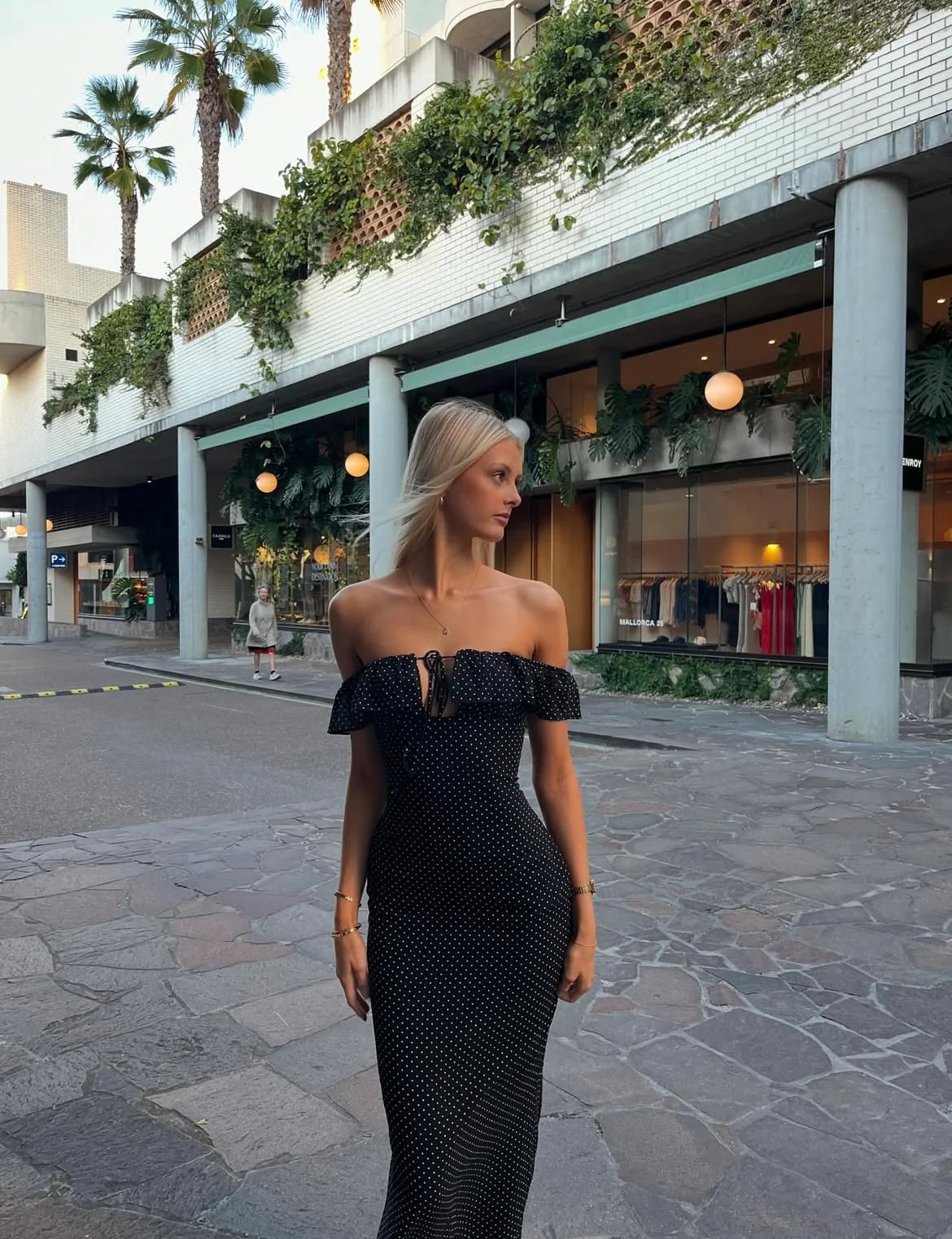 Peppermayo Scarlett Cherry Maxi Dress | Black Polka