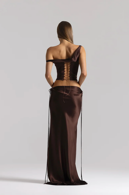 Natalie Rolt Posy Top & Evelyn Skirt | Espresso