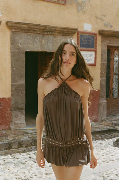 With Jean Magnol Dress | Brown