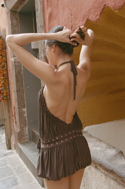 With Jean Magnol Dress | Brown