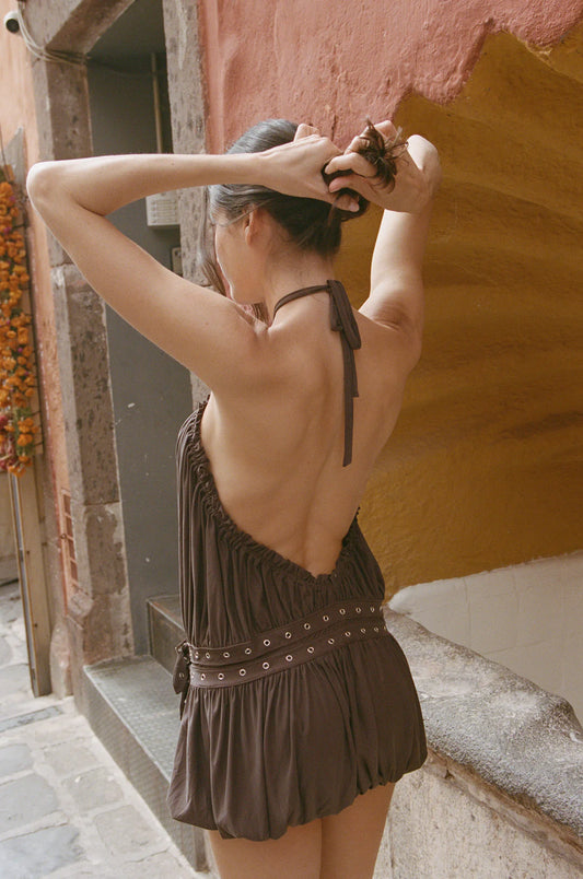 With Jean Magnol Dress | Brown